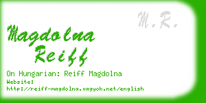 magdolna reiff business card